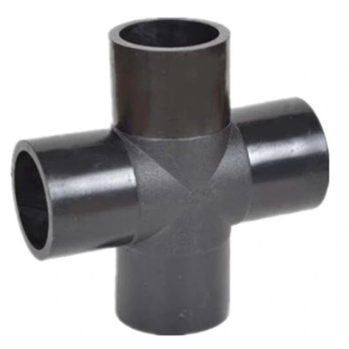 Alta calidad de la norma DIN SDR17 SDR13.6 Tubo de plástico la colocación del tubo de PE de la cruz de montaje de HDPE en t Butt Fusion el adaptador de tubería HDPE Adaptador de tubería de abastecimiento de agua