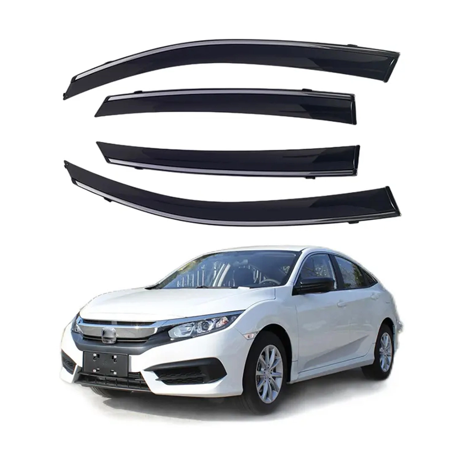 Sale Rain Guard Window Vent Visor Door Window Visor for Civic 2016-