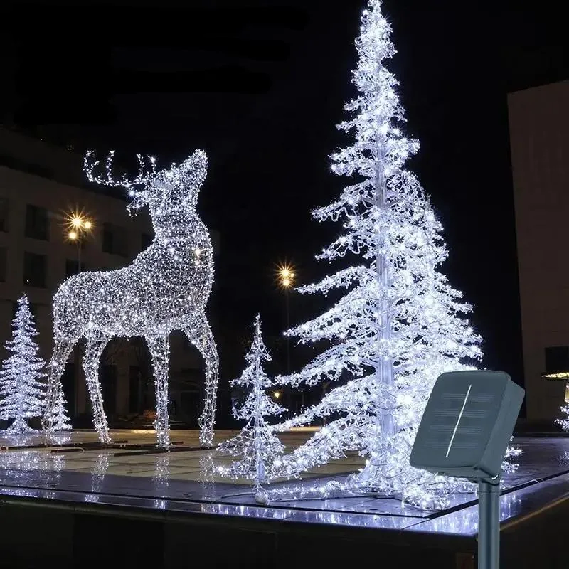 Tree Sculpture Illuminates Iron Branches Christmas Decoration LED Light