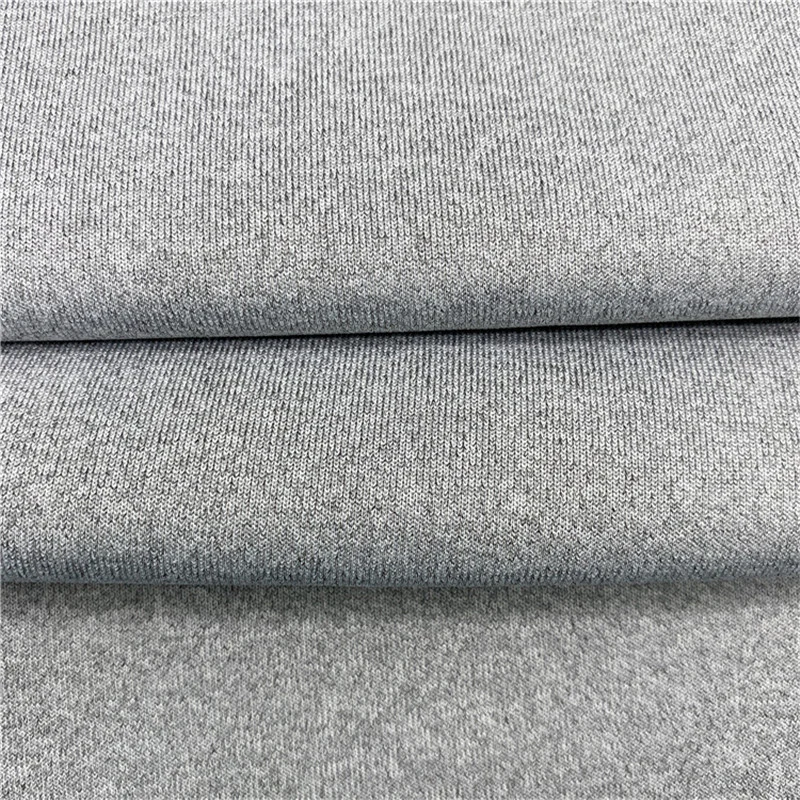 Heather Grey Knitted Fabric Functional Elastic Fabric for Sportswear