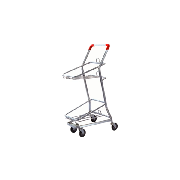 Zinc Wire Basket Trolley Supermarket Shopping Trolley Cart