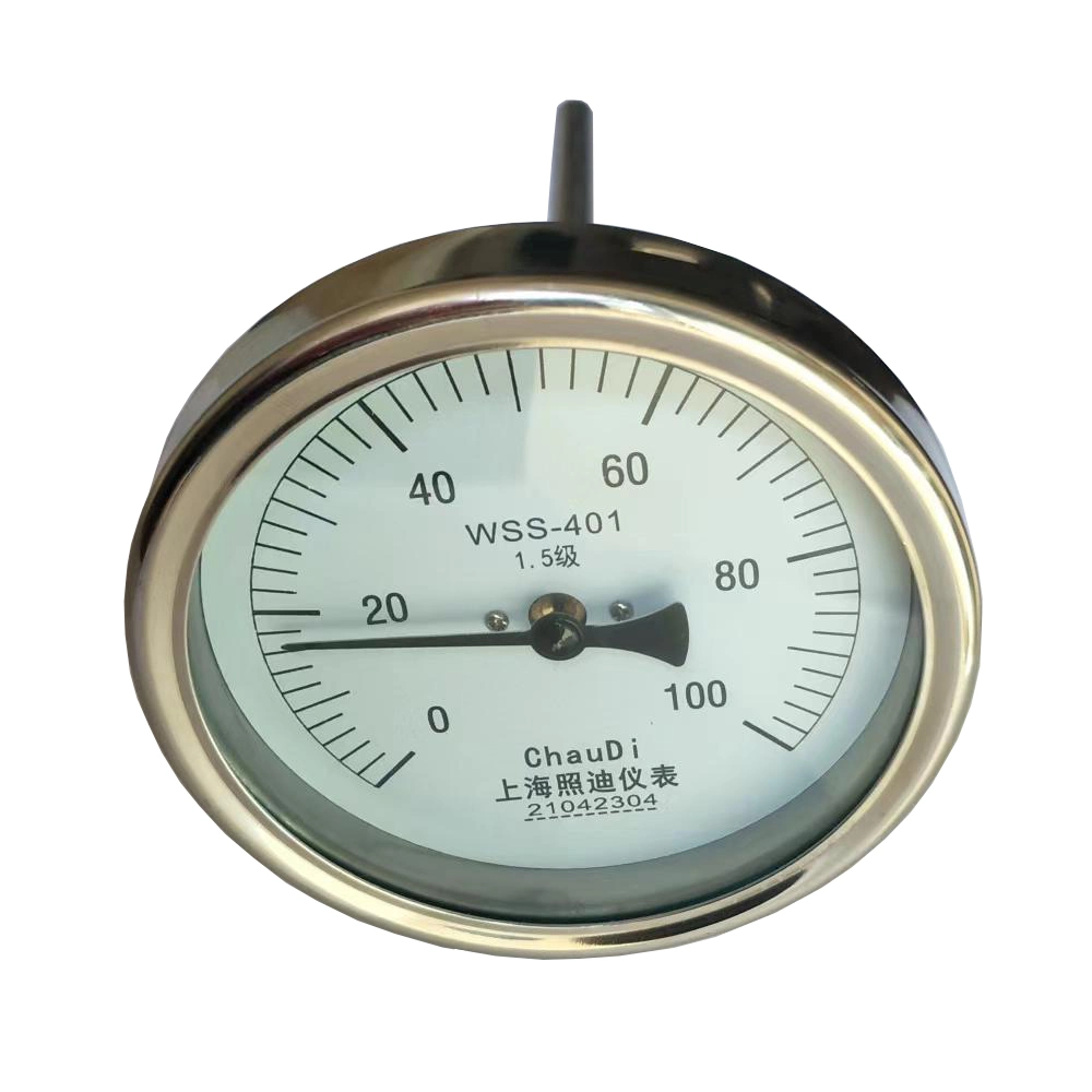 Bimetal Temperature Gauge Pointer Indication -40-600&ordm; C Stainless Steel Bimetal Thermometer