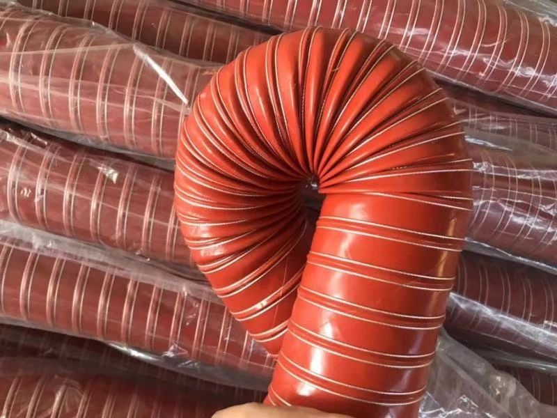 Preto Cor alta temperatura resistente produtos de fibra de vidro tubo de borracha de silicone