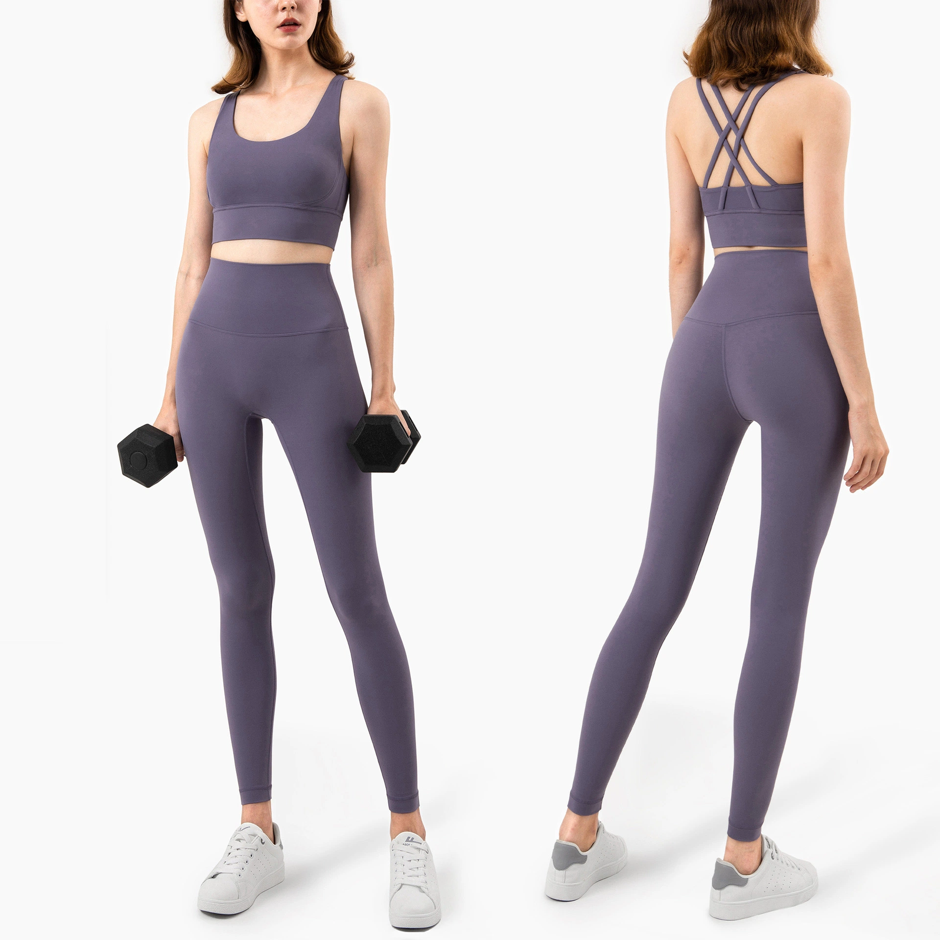 Wholesale Custom Logo 2 Piece Pants Set Ladies Sweat Suits Two Piece Yoga Set Women Yoga Suit Fitness Sportswear