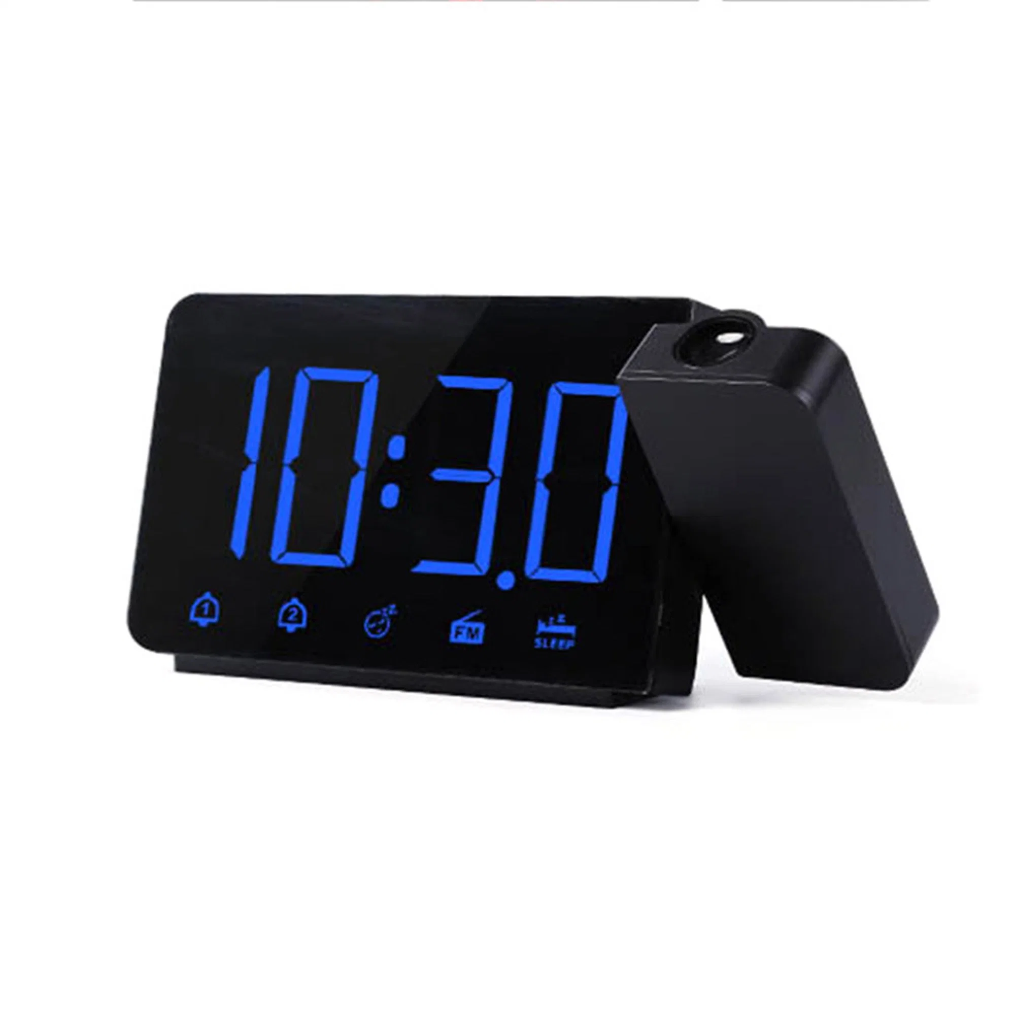 Bedroom Large LED Alarm Clock with Projection on Ceiling Wall Digital Projection Alarm Clock