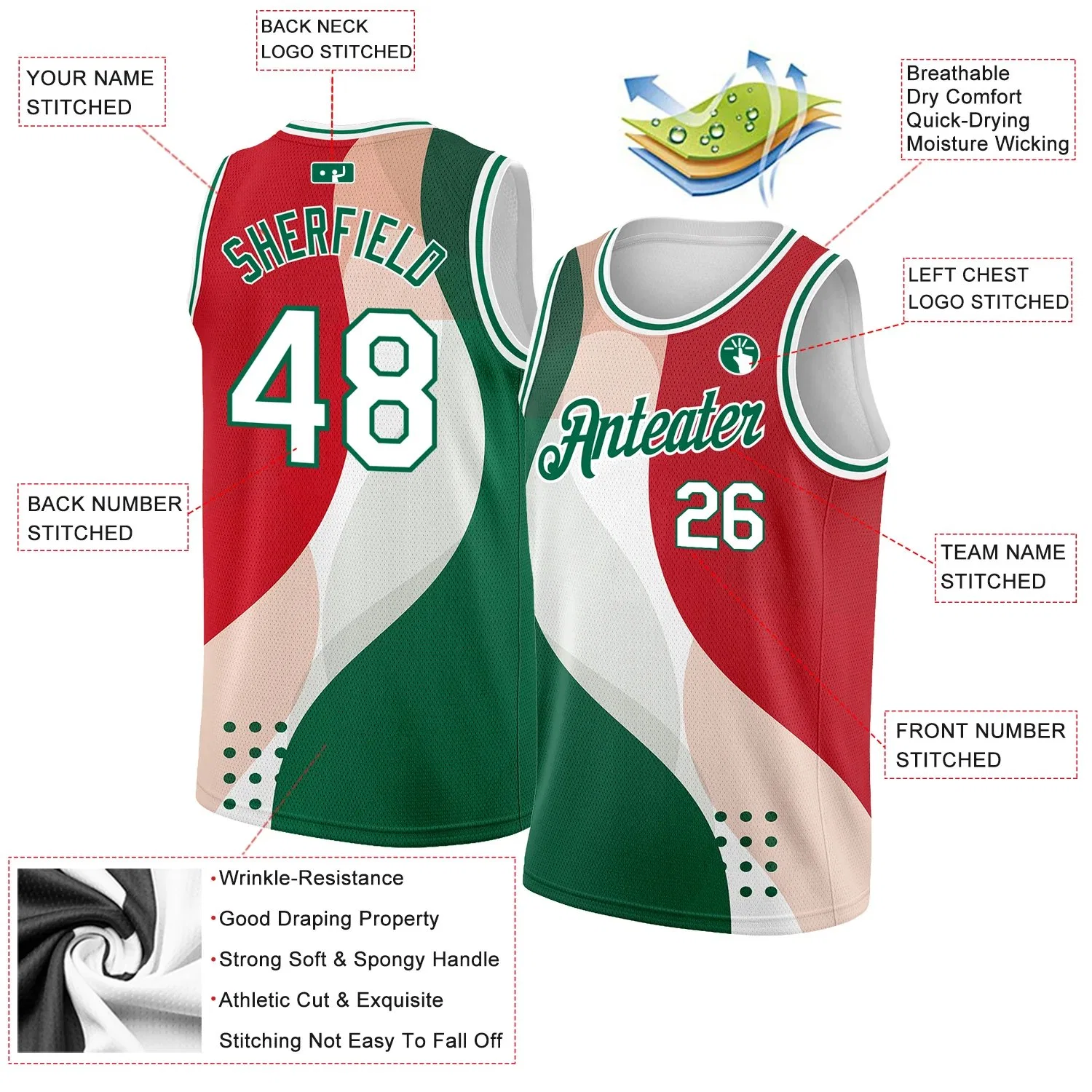 Custom Design Sublimated Basketball Jersey Basketball Singlet Uniform Tracksuit Shirts