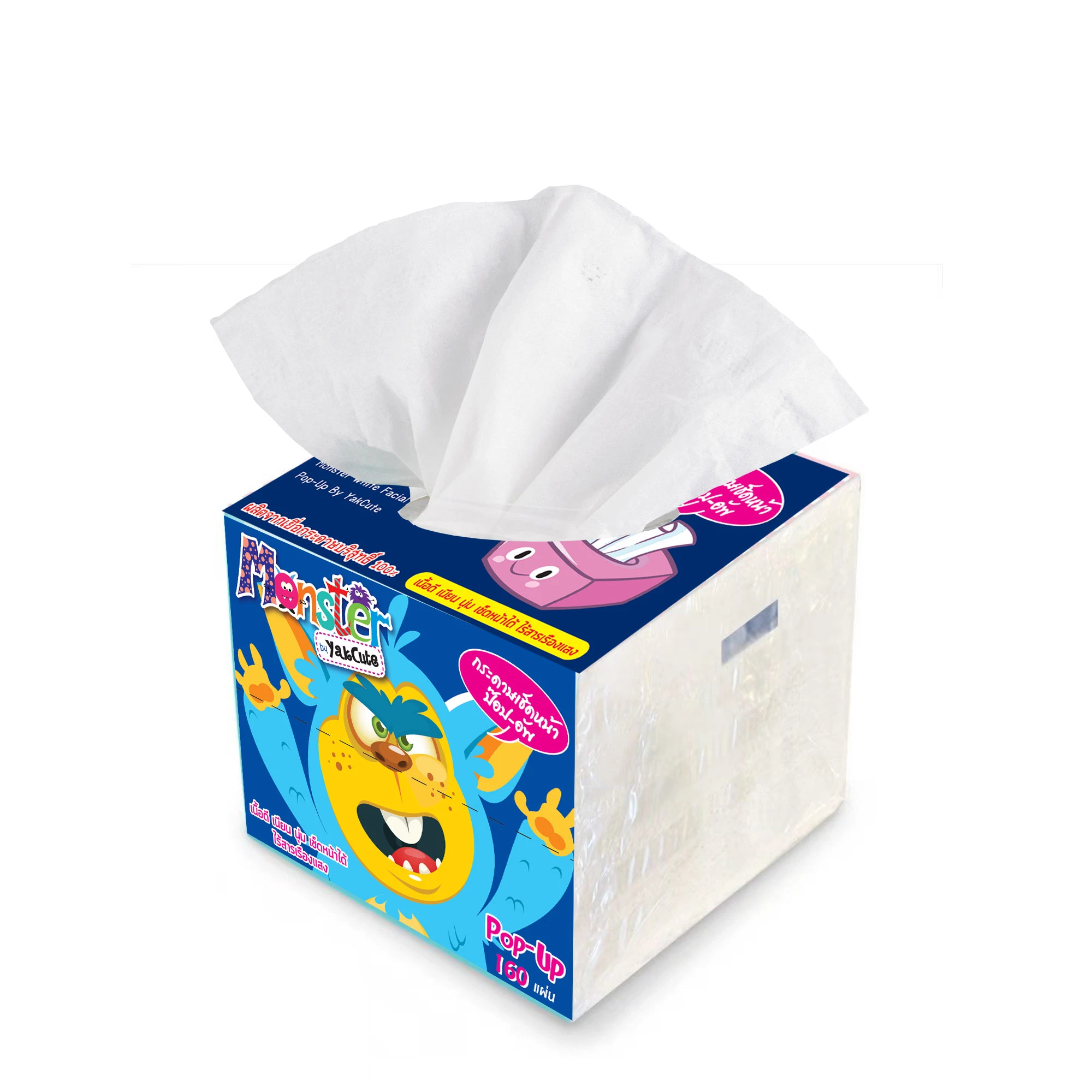 Pure Wood Pulp 1 Ply Pop up Facial Tissue