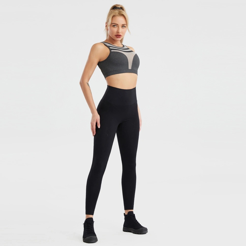 El Yoga se desgastan con el pecho de notas de la mujer Hermoso anillo de acero sin ropa interior deportiva Shock-Proof encuentro con chaleco Fitness verano