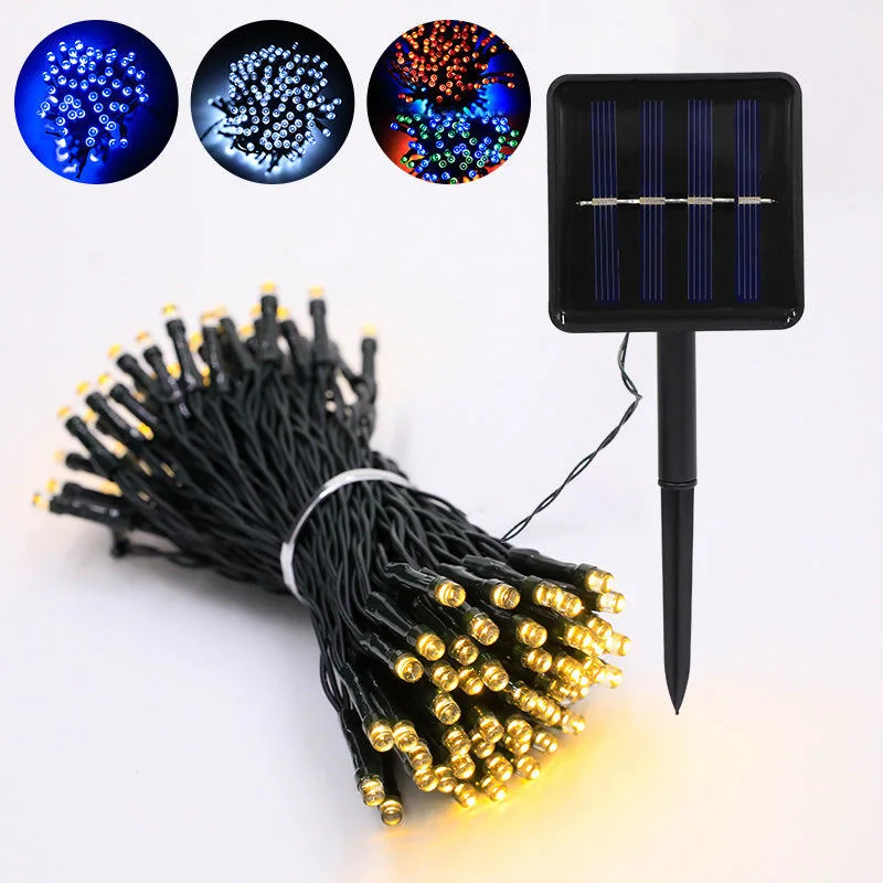 Solar LED Christmas Tree Decoration Lights Waterproof Solar LED String Lights Outdoor Lights String 10m 50m 100m