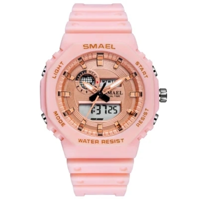 Female Dual Time Watch Children's Dual-Display Sports Waterproof Digital Watch Gift