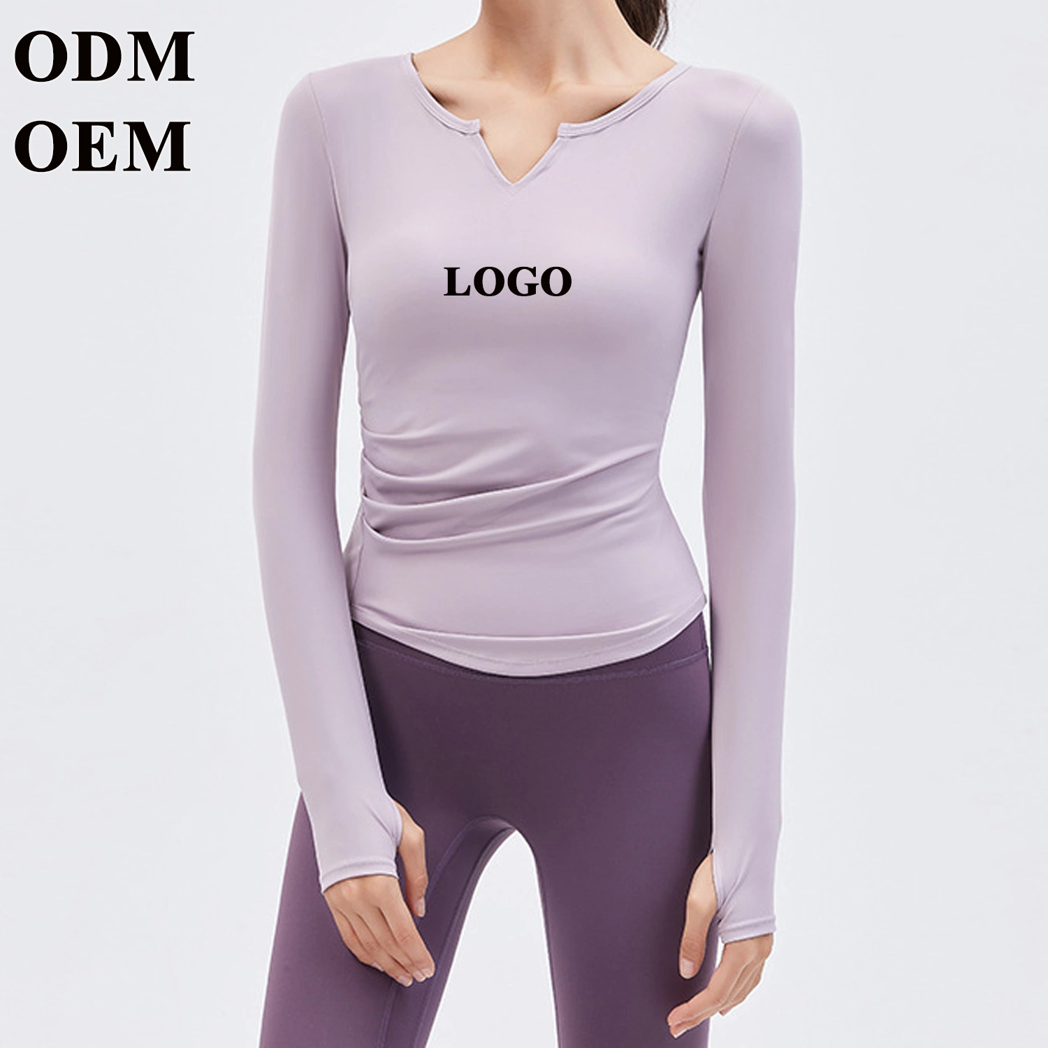Women&prime; S Yoga Long Sleeve T-Shirts Workout Top Fitness Wear Gym Clothing Sports Clothes Sportswear