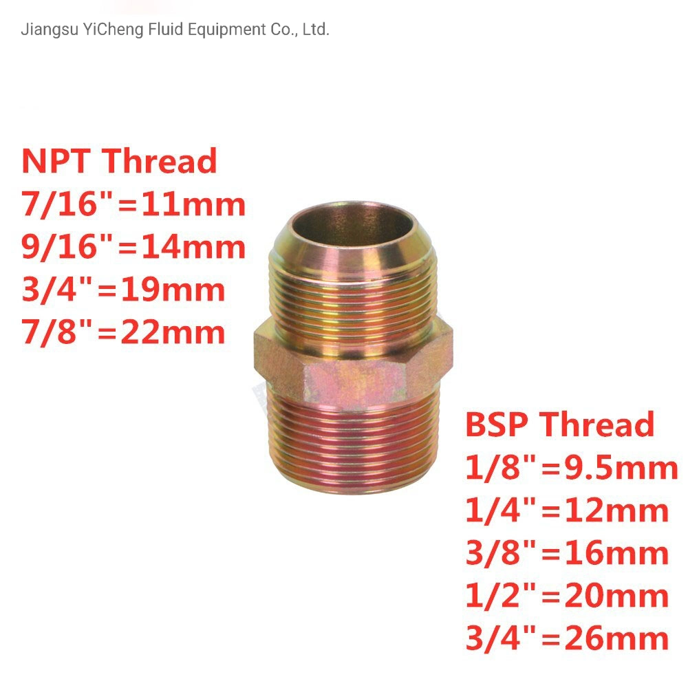 1PCS NPT to Bsp 1/8&quot; 1/4&quot; 3/8&quot; 1/2&quot; Male Thread High-Pressure Hydraulic Tubing Joint Reducer Wire Adapter Fittings