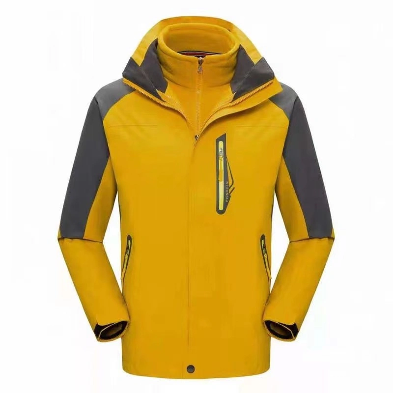 Mayorista contraste colores Hombre Invierno exterior Fleece chaqueta forrada impermeable Cortaviento 1 en 3 nieve nieve nieve nieve cortaviento