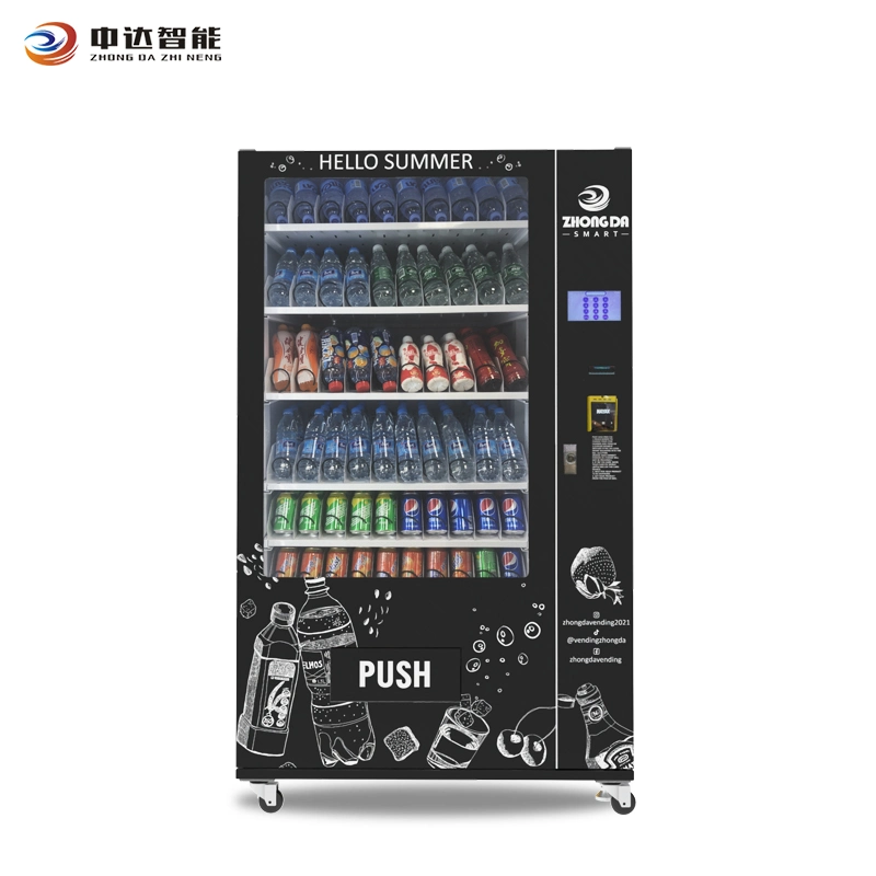 New Design Automatic Touch Screen Cold Drinks and Snacks Vending Machines