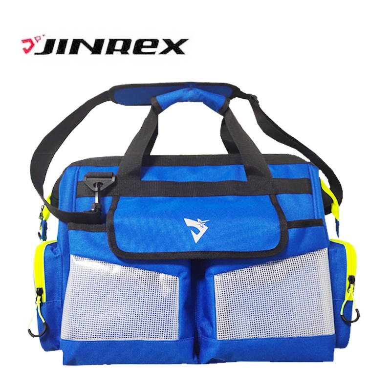 Saco de equipamento de pesca personalizado multifuncional Saco de equipamento de pesca Saco de ferramentas esportivas ao ar livre à prova d'água Organizador de armazenamento de comida de peixe Mochila transportadora