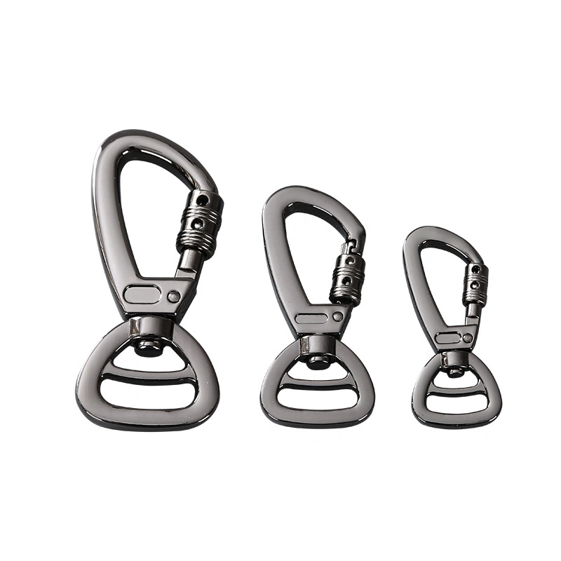 Wholesale/Supplier High quality/High cost performance Zinc Alloy Dog Clip Buckle Carabiner Hook Swivel Snap Hook with Lock for Dog Leash