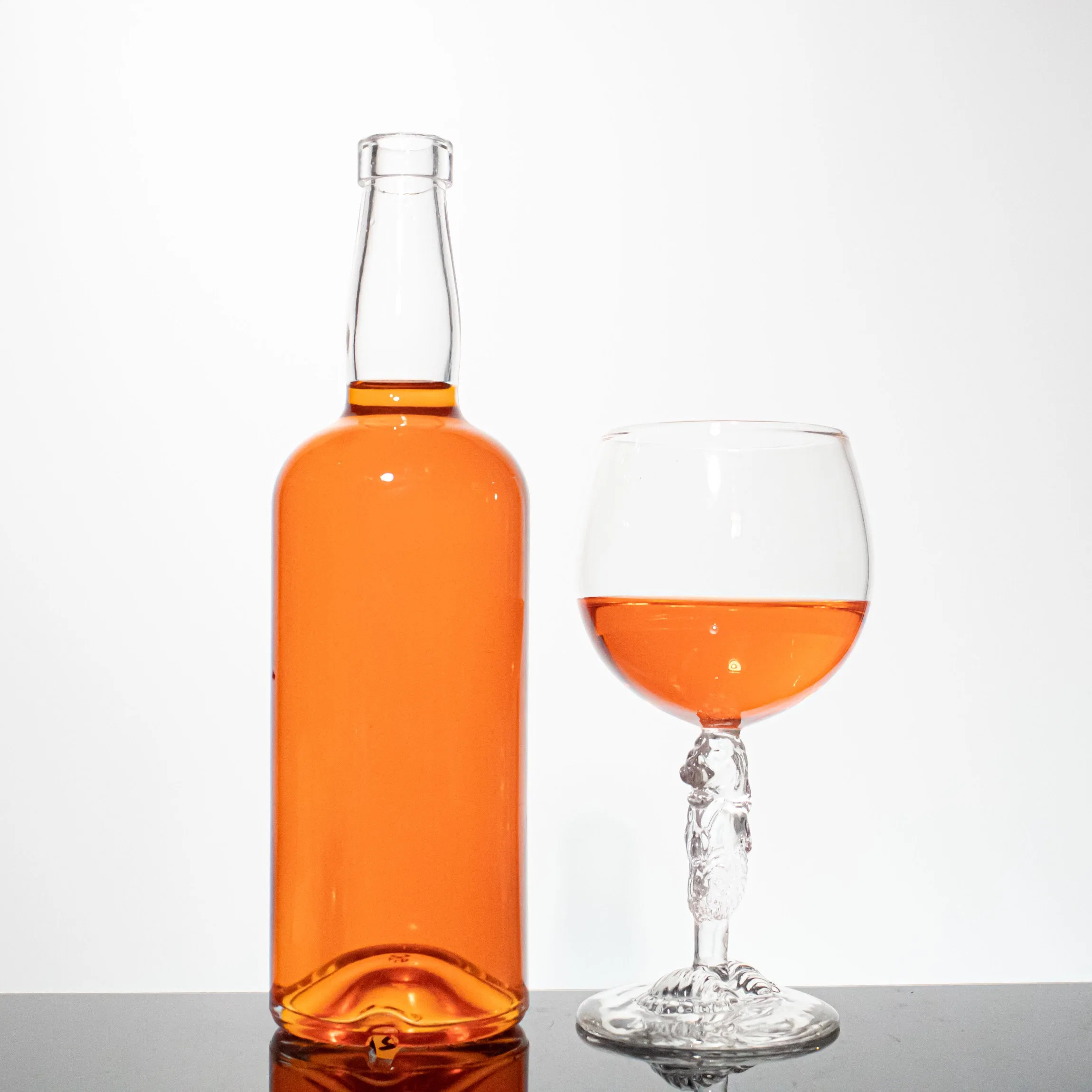 500ml 700ml 750ml de whisky personnalisé Brandy Crystal de vin rouge Bouteille de verre de liqueur vide