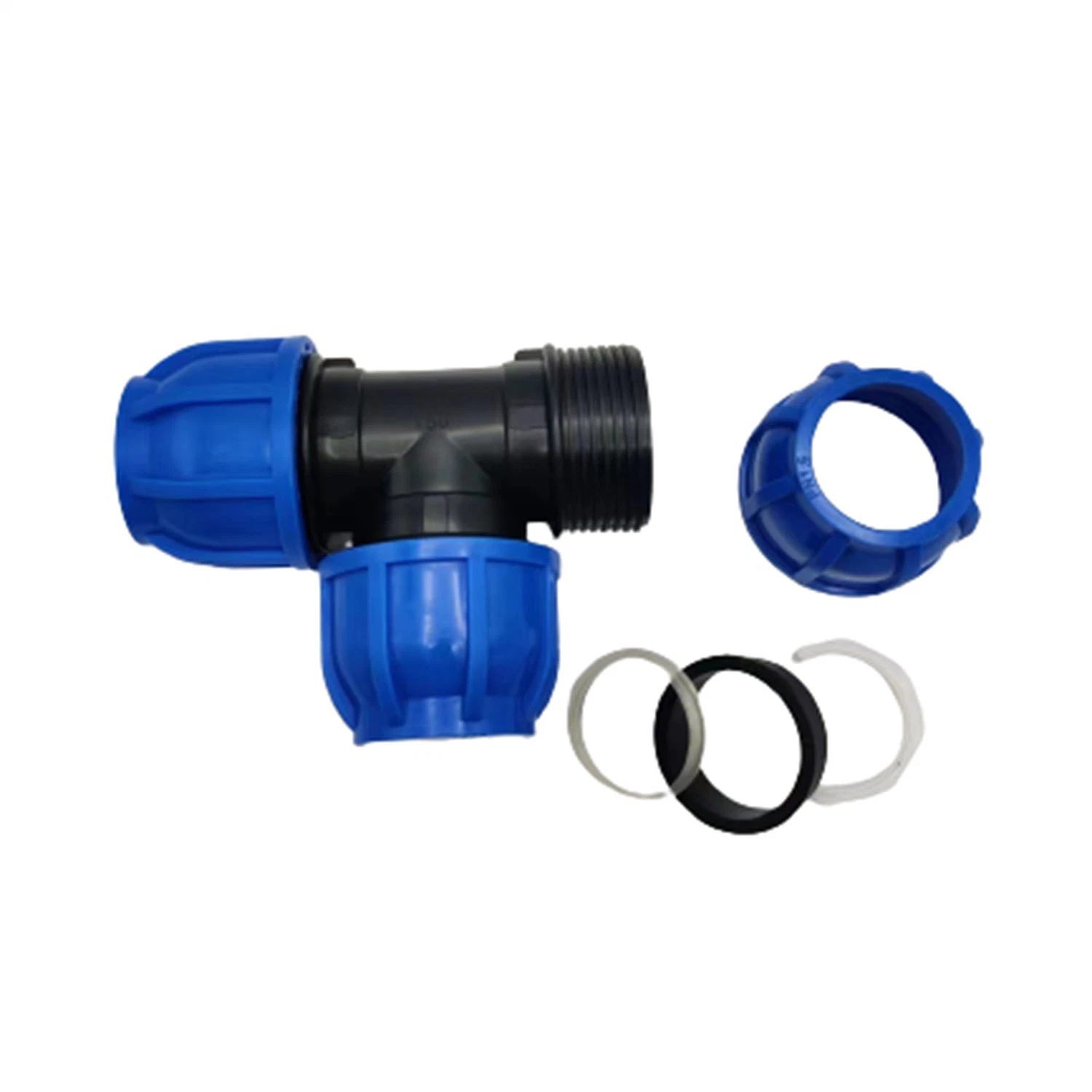 PP Compression Fitting Equal Tee HDPE Pipe Fittings for Water Irrigation Agriculture