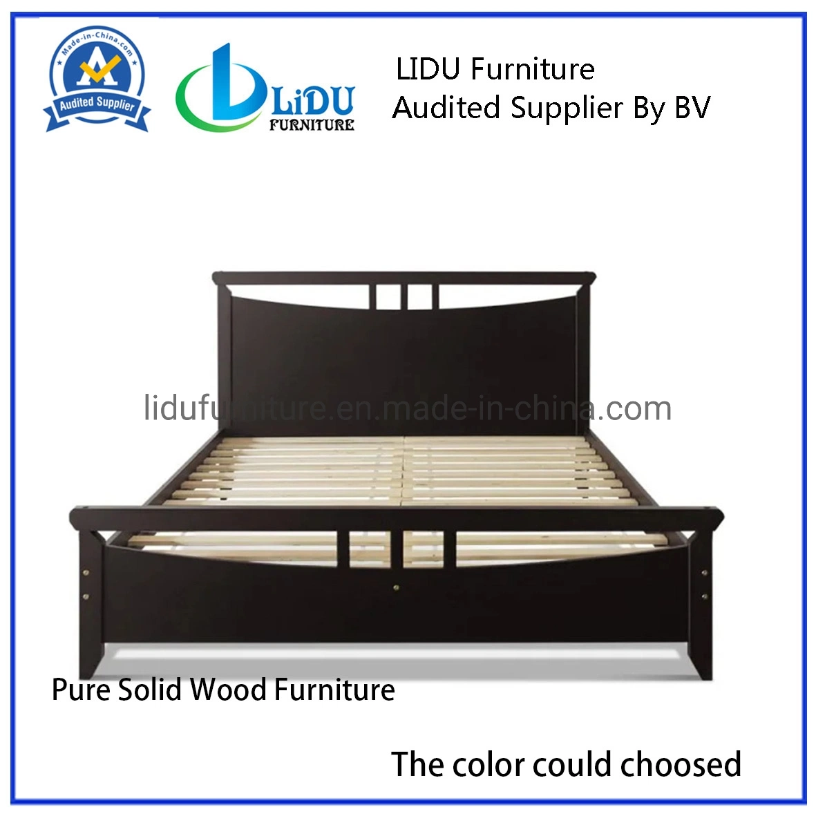 New Product Modern Bedroom Furniture Set Solid Wood Bed for Home 2019 New Design Pure Solid Wooden Bed