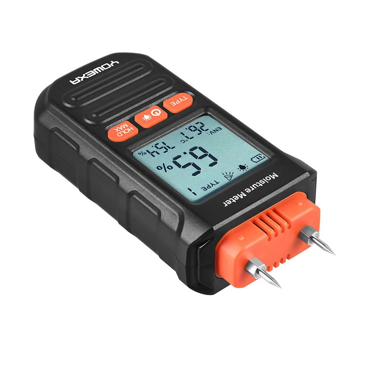 Medidor de humidade de madeira portátil integrado de temperatura digital YW-212