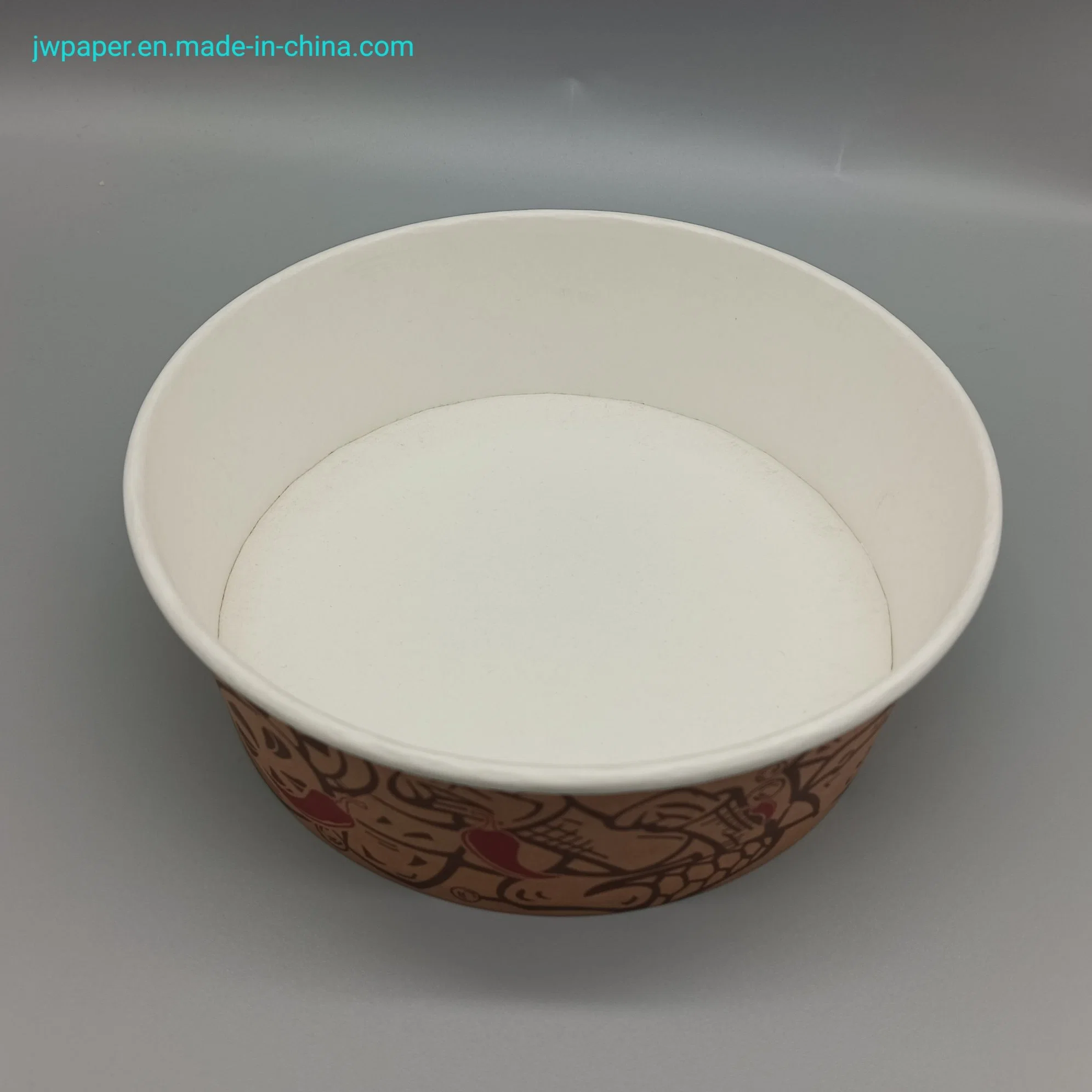 Kraft Disposable Salad Paper Bowl Brown Bowl with Lid