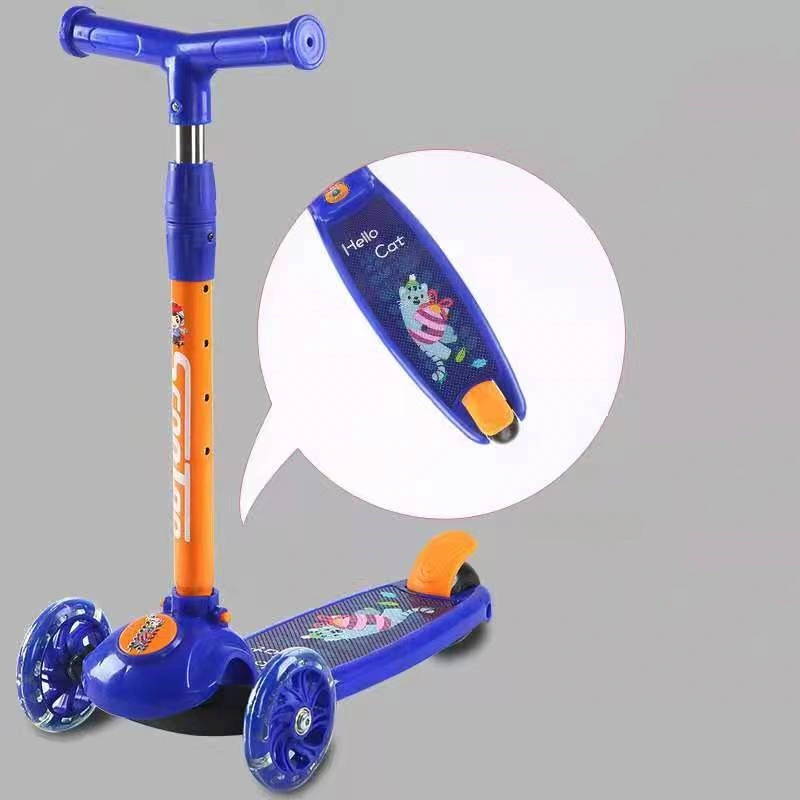 China Fornecedor Custom logo scooter criança 3 rodas PU Criança pé Kick scooter