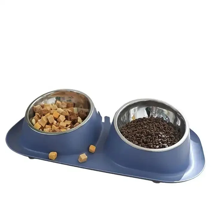 Anti-Tip Dog Sloping Neck Protector Leak-Proof Pet Bowl