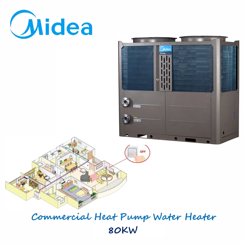 Midea Low Cost Hochtemperatur-Seitenlüfter Luft zu Wasser Wärmepumpe Geothermische Wärmepumpe