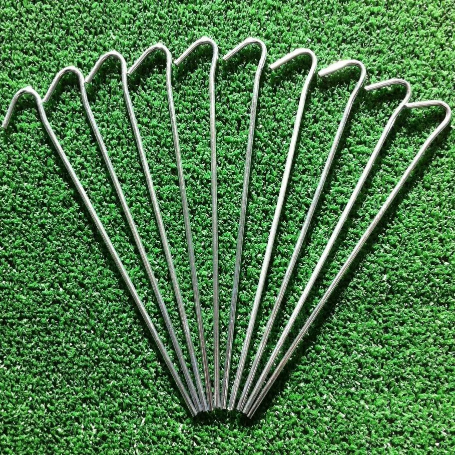 Tent Garden Stakes Heavy Duty, Galvanized Steel Pegs