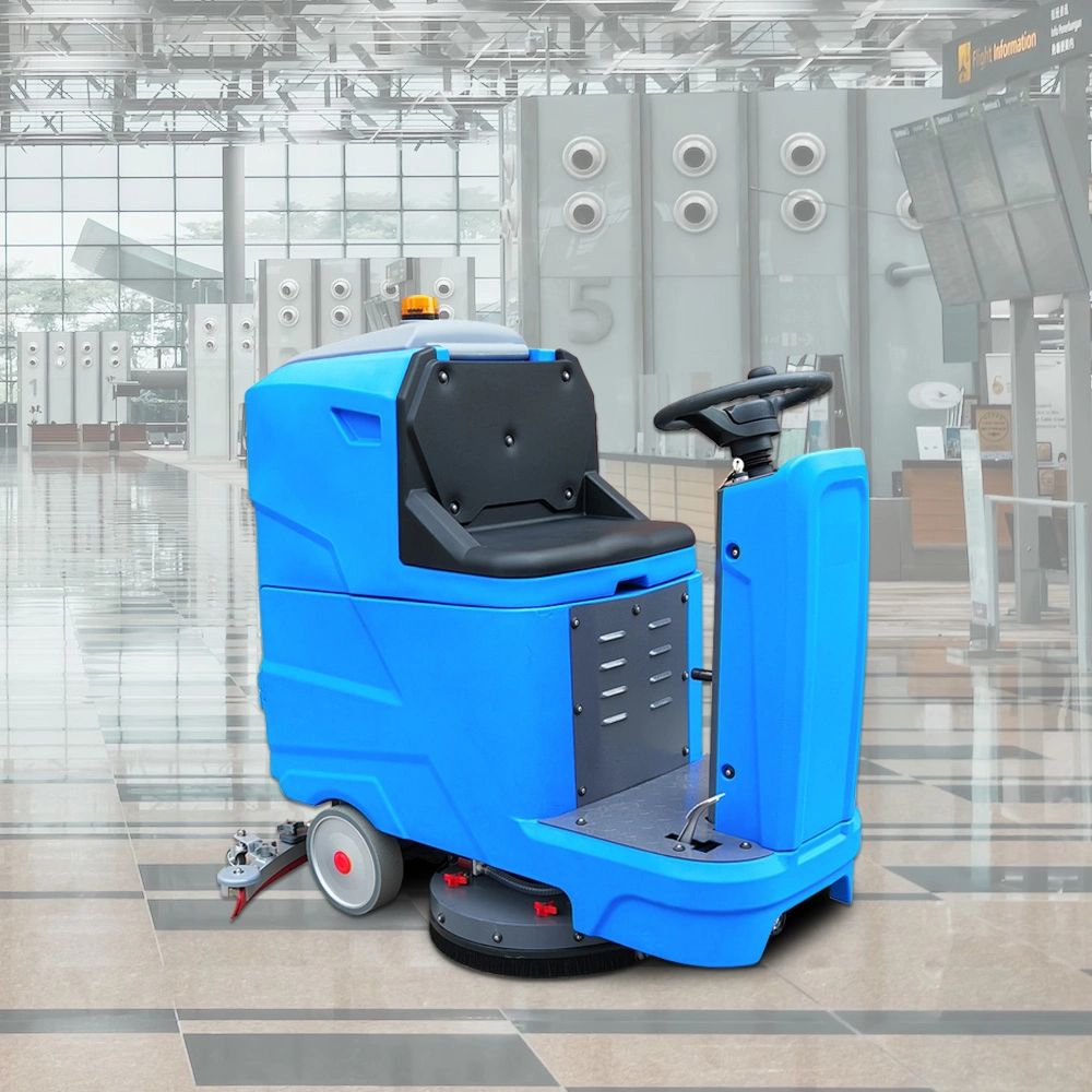 Customized Wholesale Blue Color Baterry Powered Cleaning Equipment Washing Floor Scrubber Drier Machine