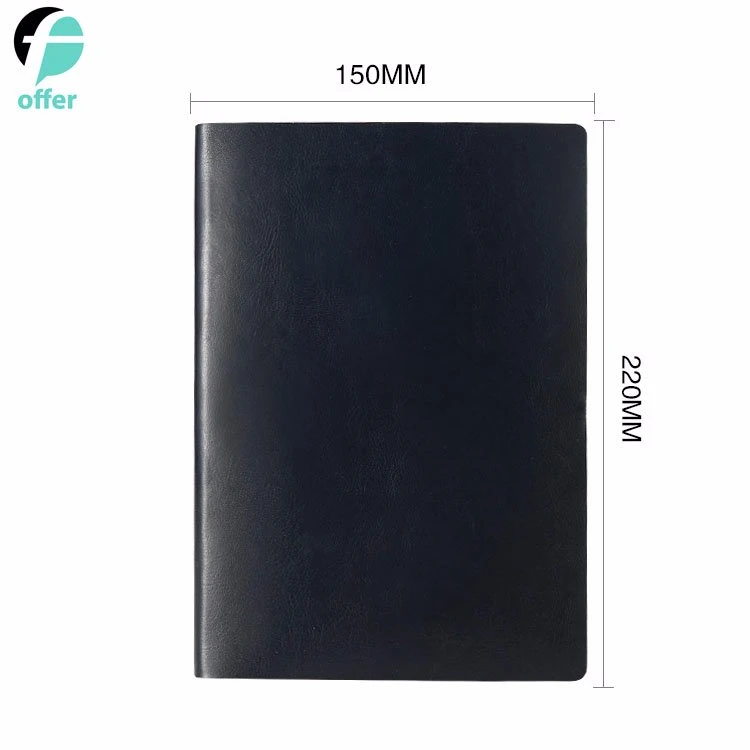 Thick Classic Notebook with Pen Loop - A5 Wide Ruled Hardcover Writing Notebook Page Dividers Gifts