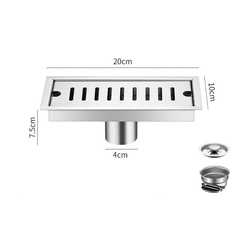 Custom OEM 304 Stainless Steel Clean out Linear Shower Drain