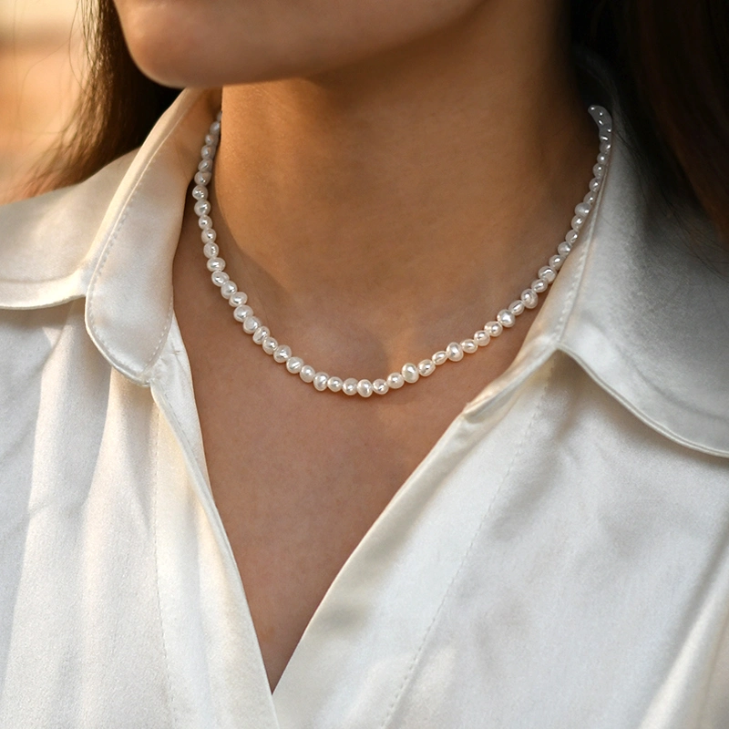 La mujer la moda Vintage Collar de perlas Collar de parte de la cadena de elegantes accesorios