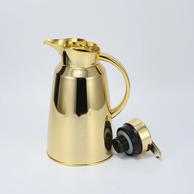 1L Glass Liner Coffee Pot Stainless Steel Vacuum Flasks Water Flask Kettle Travel Pot Insulated Custom Tea Coffee Pot