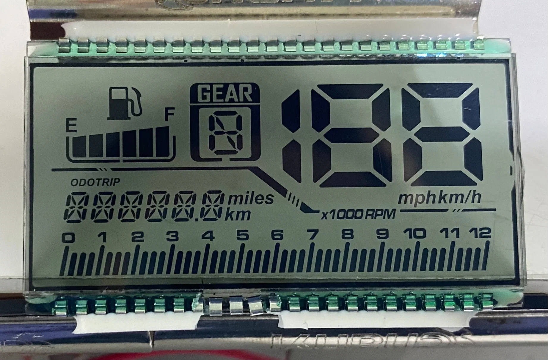 Htn Motorcycle Meter 7 Segment LCD Display with Multi-Color Backlight