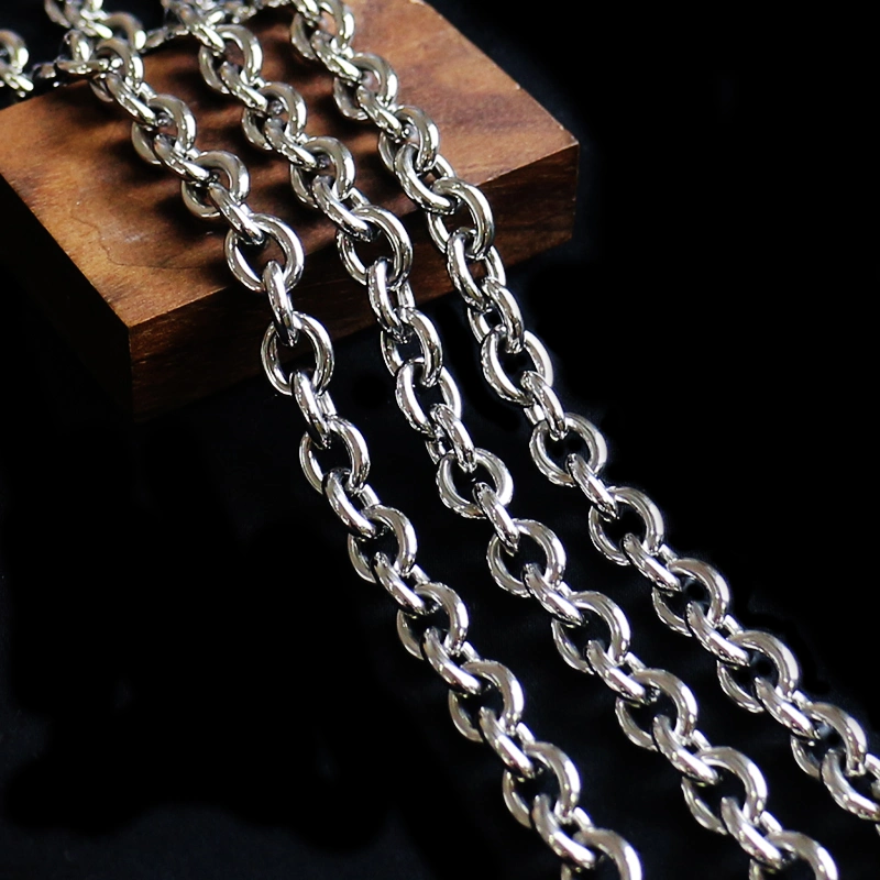 Polishing Silver Stainless Steel Chains Necklace Link Chain for Mens