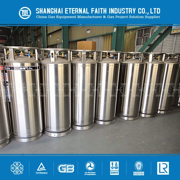 Vertical 150L-450L Liquid Nitrogen and Oxygen Dewar Cylinder Cryogenic Tank