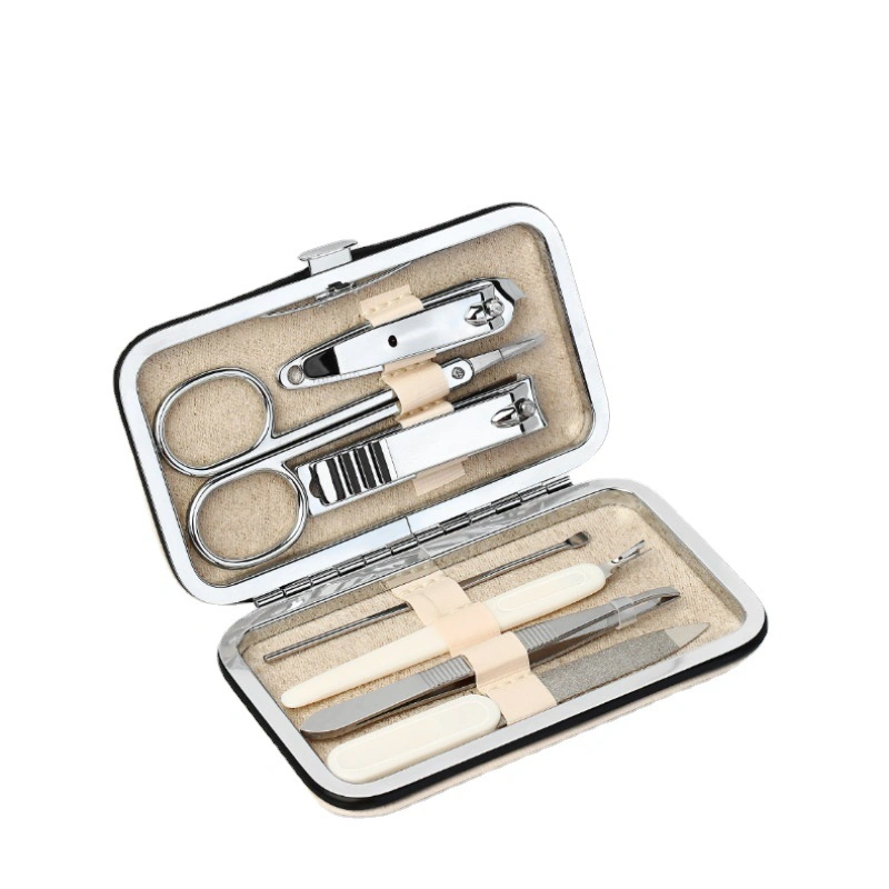 7-TLG. Edelstahl Nail Clipper Cutter Trimmer Ohrhörer Pflegeset Maniküre Set Pediküre Toe Nail Art Tools Kits