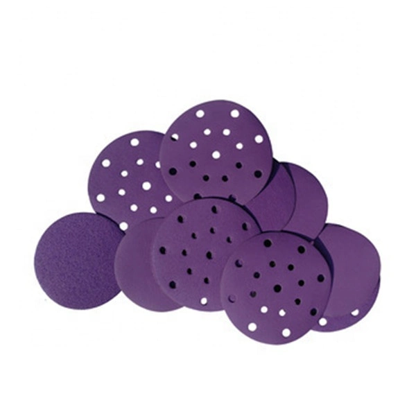 Purple Ceramic Hook and Loop Sand Paper Abrasive Sanding Discs 40-2000#