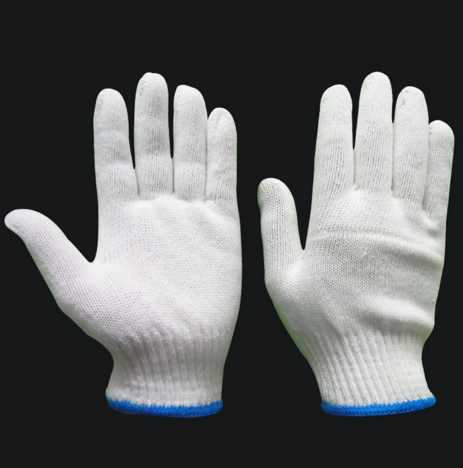 High quality/High cost performance  Natural White Cotton Knitted Safety Working Glove