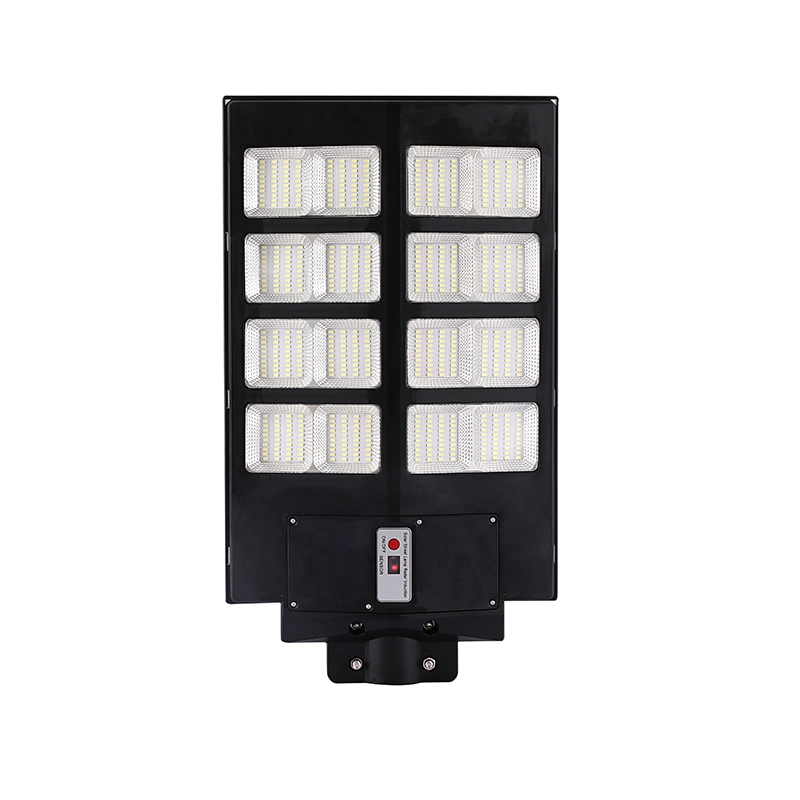 Nuevo sensor de movimiento brillante Luz de calle ABS lámpara LED impermeable IP65 180W 240W 300W exterior todo en uno LED Panel solar Luz de la calle Cell