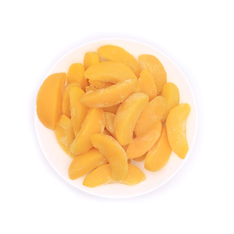 Sinocharm fruta congelada 13-16 Brix amarillo de cortes congelados IQF melocotón sin piel