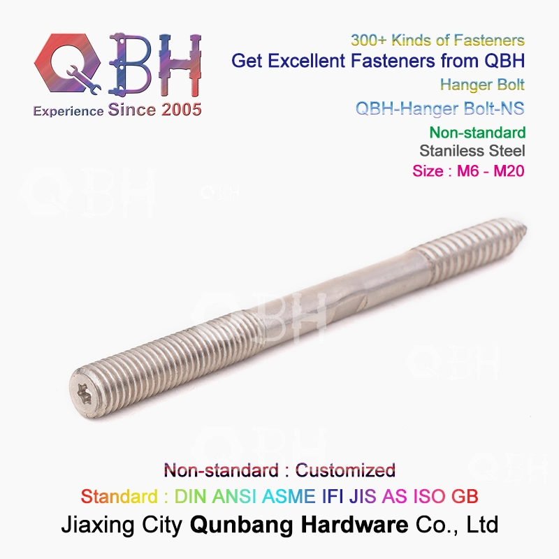 Qbh Customized Non-Standard Sanitary Ware Bathroom Wash Basin Wc Closestool Toilet Carbon Stainless Steel Wood Metric Thread Torx Head Dowel Screw Hanger Bolt