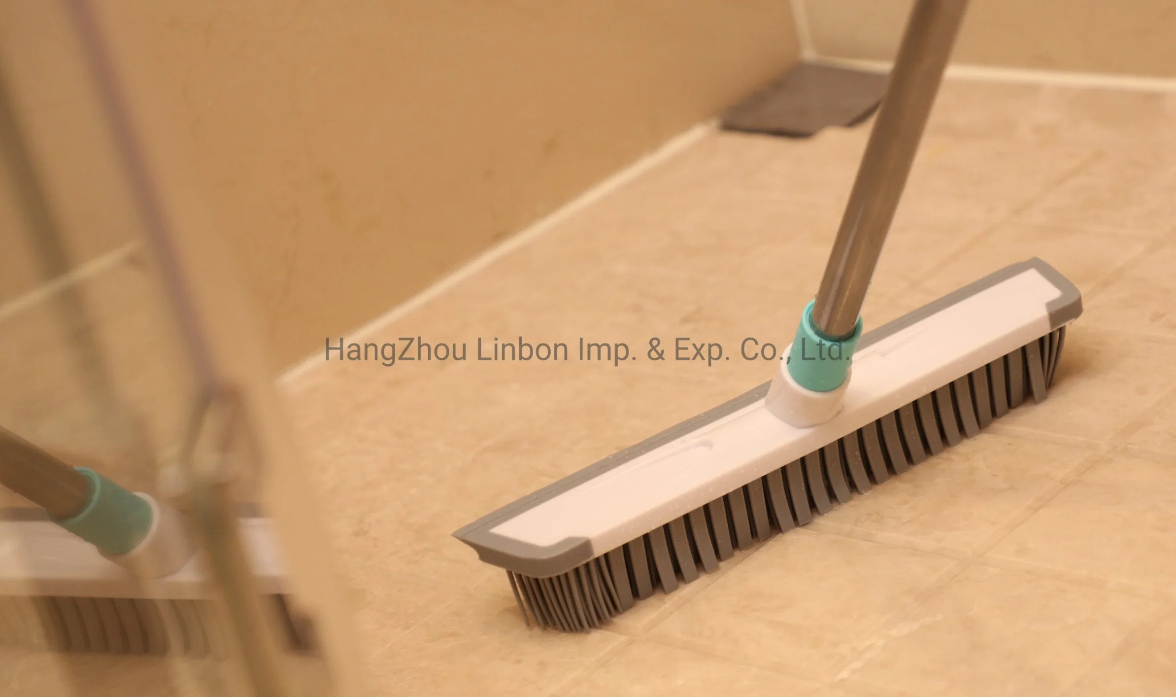 Plastic Long Handle Cleaning Mop and Broom Hot Selling of Hand Tool for Household in TPR Bristle
