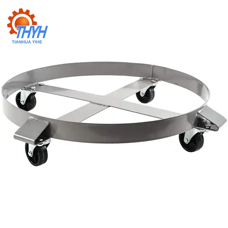 Heavy Duty Drum Dolly 1000 Pound - 55 Gallon Swivel Casters Wheel Steel Frame Non Tipping Hand Truck Tianhua Yihe Brake Drum Dolly