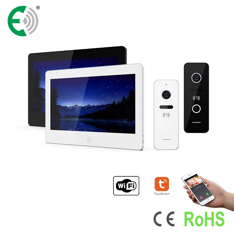 IP WiFi 10.1"Digital Interphone System with Graceful Touch Screen and Waterproof Doorbell