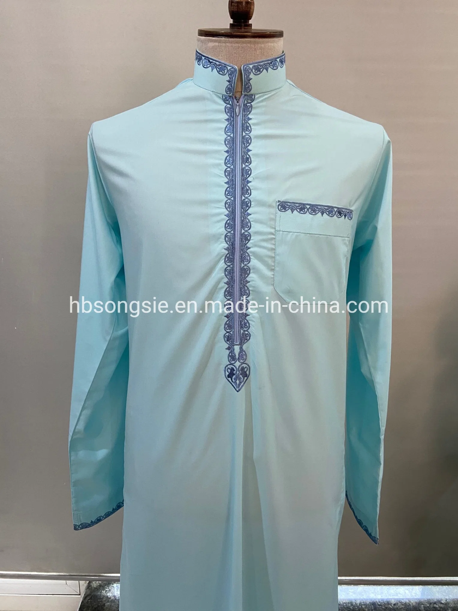 Traditional Tr Fabric Muslim Dress for Men Men's Abaya