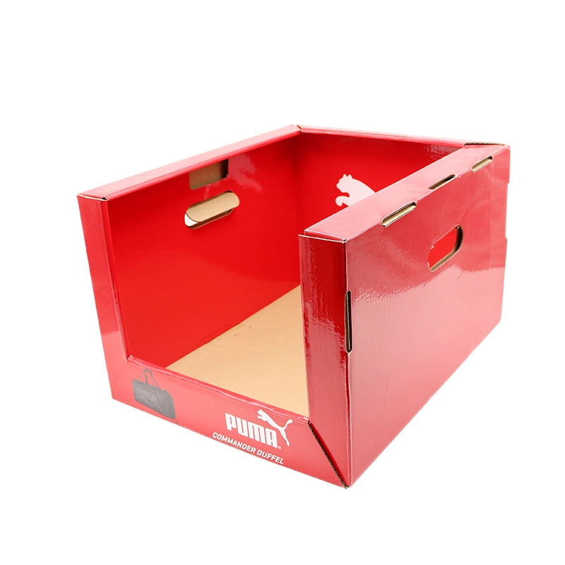 Material de papel Embalaje Rojo Color Puma Bolsas Display Box