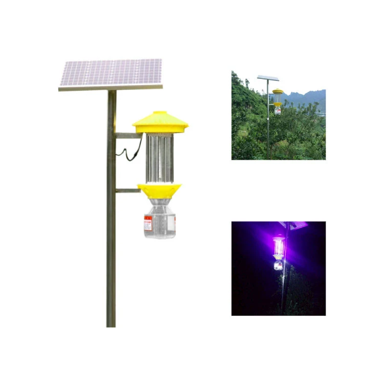 Piège à lumière solaire à insectes avec refroidisseur à LED UV