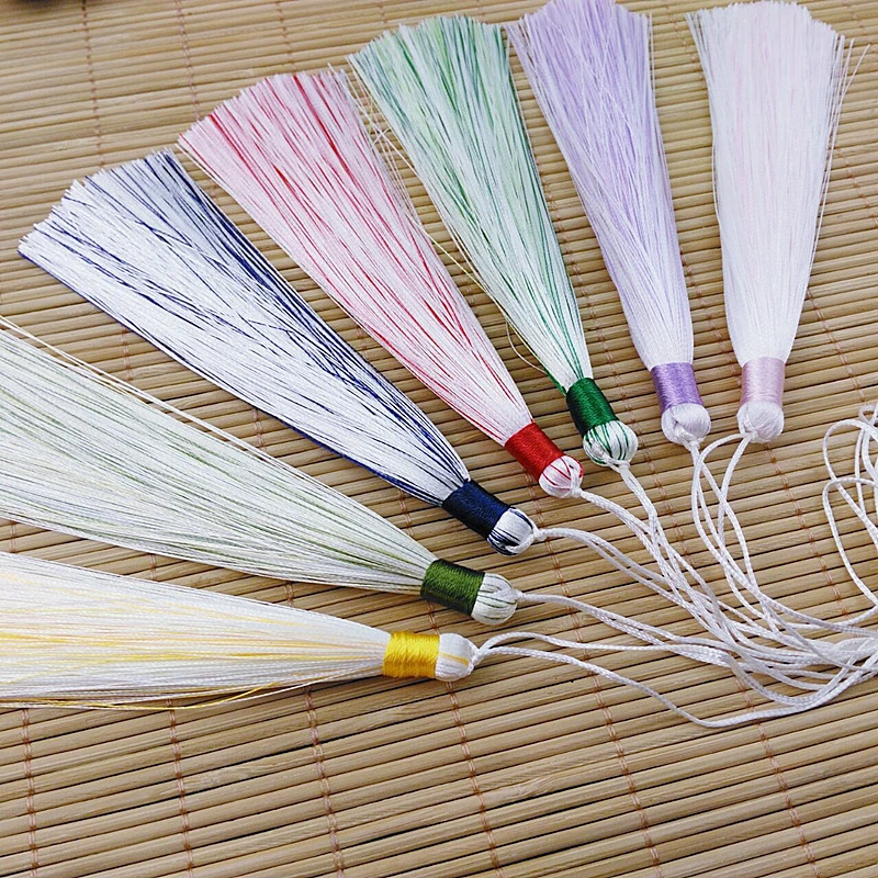 Wholesale/Supplier Handmade Mixed Color Ice Silk Hanging Tassels Bookmarks Clothing Accessories Tassel Fringe DIY Jewelry Accessories